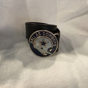 1971 NFL Dallas Cowboys Black Belt with Gold Buckle